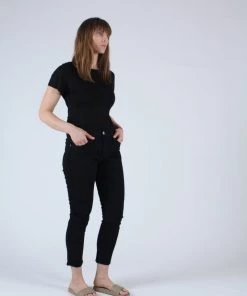 Moussy Rebirth High Waisted Skinny Jean Black Denim