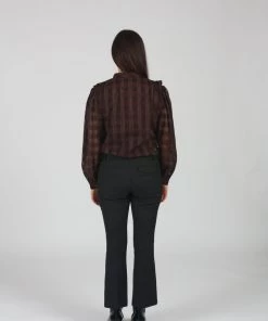 Rujuta Sheth Brooklyn Blouse Umber Shirts And Blouses