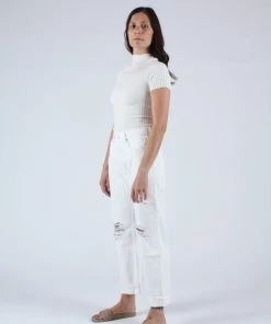 Moussy Denim MV Hialeah Wide Straight White