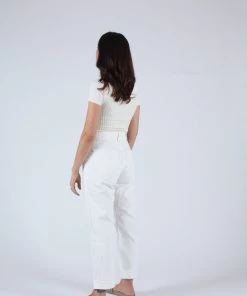 Moussy Denim MV Hialeah Wide Straight White
