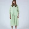 Wray Gathered Shirt Dress Celery Seersucker