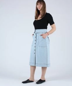 Ulla Johnson Andi Skirt Light Wash Skirts