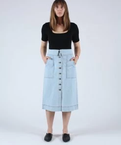Ulla Johnson Andi Skirt Light Wash Skirts