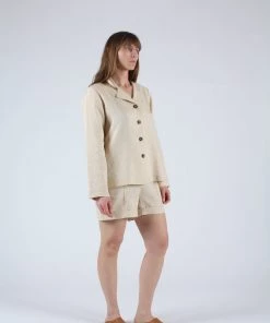 Sleeper Short Pajama Set Cream Shirts And Blouses