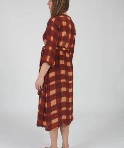 Wray Wrapped Dress Painted Check Dresses