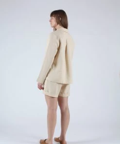 Sleeper Short Pajama Set Cream Shirts And Blouses