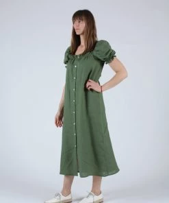 Sleeper Dresses Brigitte Maxi Dress Cypress Green