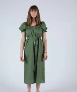 Sleeper Dresses Brigitte Maxi Dress Cypress Green