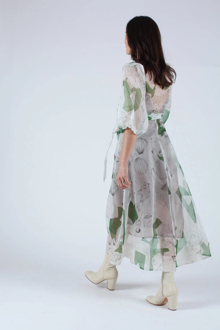 Kamperett Dresses Loretta Silk Organza Midi Dress Memories Print 7 Kamperett Dresses Loretta Silk Organza Midi Dress Memories Print