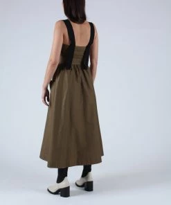 Kamperett Dresses Kizette Cotton Twill Dress Olive