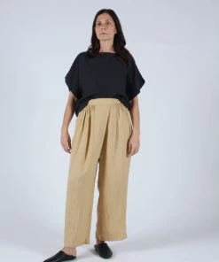 Black Crane Sack Pants Tan