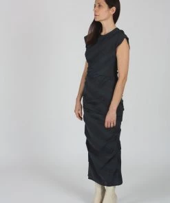 Rachel Comey New Delirium Dress Charcoal Pucker Dresses