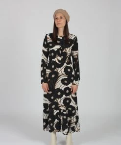 Rachel Comey Cessation Dress Black Psychedelic Floral