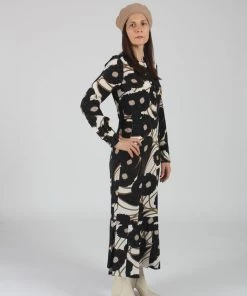 Rachel Comey Cessation Dress Black Psychedelic Floral