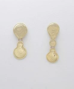 Leigh Miller Jewelry Double Drop Earrings Brass