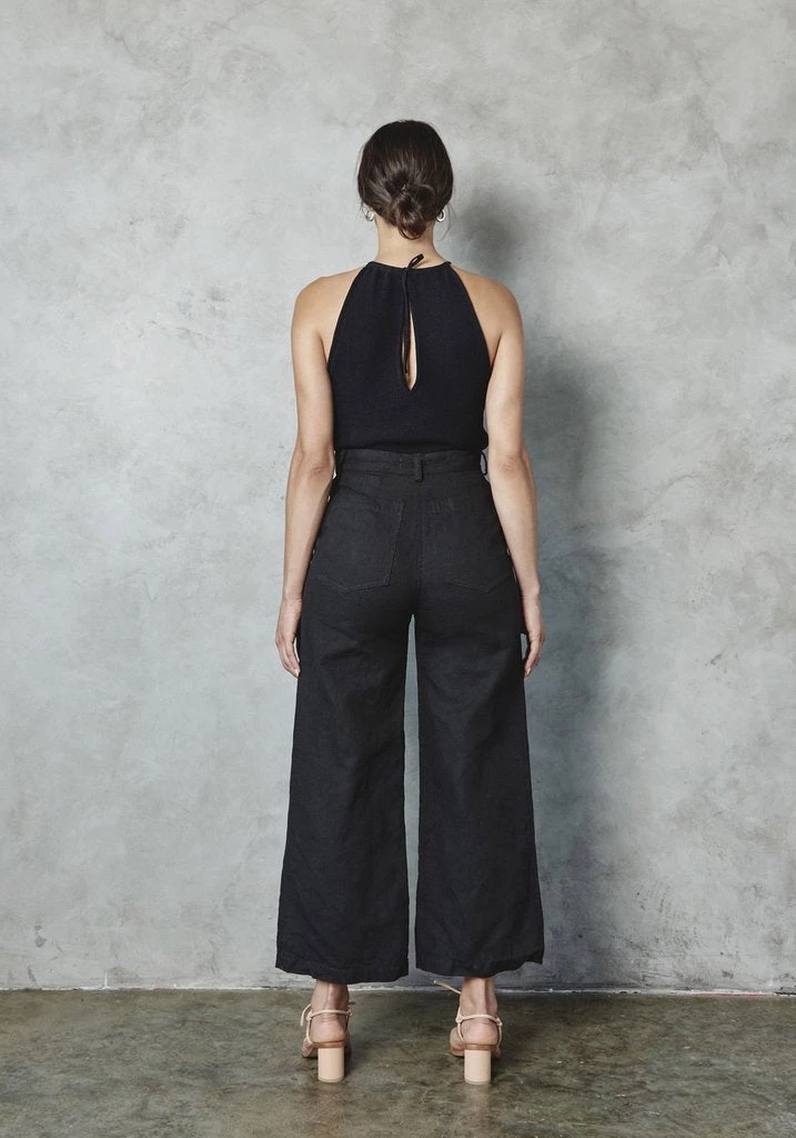 First Rite Cargo Trouser Black Linen Canvas 4 First Rite Cargo Trouser Black Linen Canvas