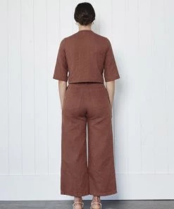 First Rite Tie Blouse Clay Shirts And Blouses