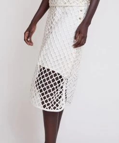 No.6 Skirts Carla Macrame Skirt In Natural