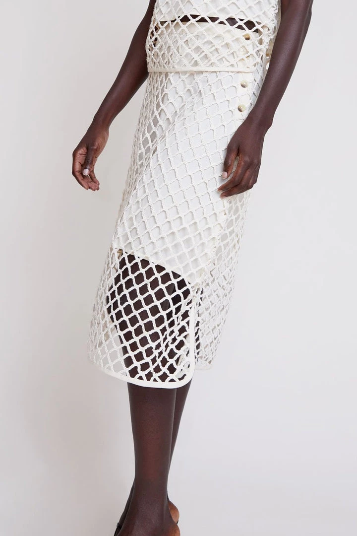 No.6 Skirts Carla Macrame Skirt In Natural 3 No.6 Skirts Carla Macrame Skirt In Natural