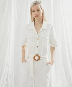 Nanushka Arlo Jumpsuit White Jumpsuits