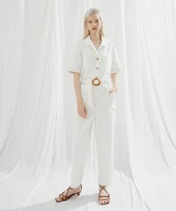 Nanushka Arlo Jumpsuit White Jumpsuits