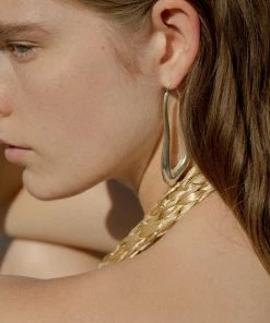 Leigh Miller Lanky Hoops Brass Jewelry