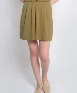 Micaela Greg Shorts Pleated Knit Short Juniper