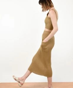 Micaela Greg Sale Rae Rib Skirt Bronze